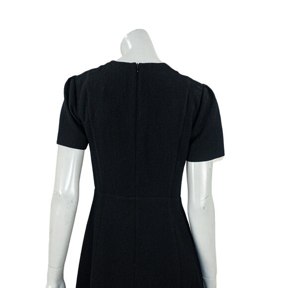 M.M. LAFLEUR Women's The Inez Dress in Black textured Flared skirt sz 2 NWT $240 - Picture 12 of 13